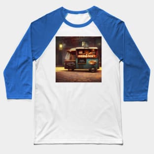 Steampunk Tokyo Ramen Food Truck Baseball T-Shirt